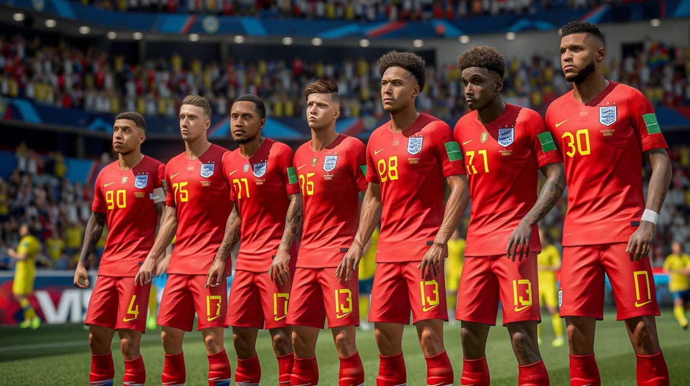 Englands Herrlandslag I Fotboll Mot Brasiliens Herrlandslag I Fotboll Laguppställning