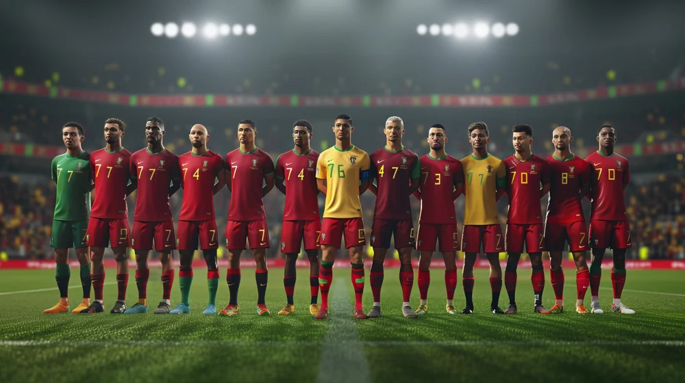 Portugals Herrlandslag I Fotboll Mot Sveriges Herrlandslag I Fotboll Laguppställning
