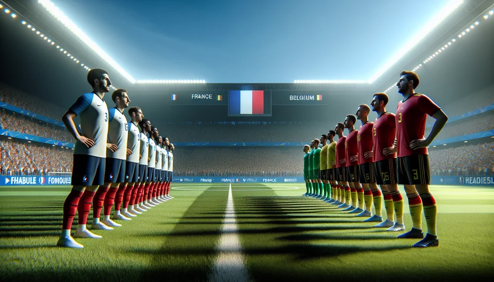 Frankrikes Herrlandslag I Fotboll Mot Belgiens Herrlandslag I Fotboll Laguppställning